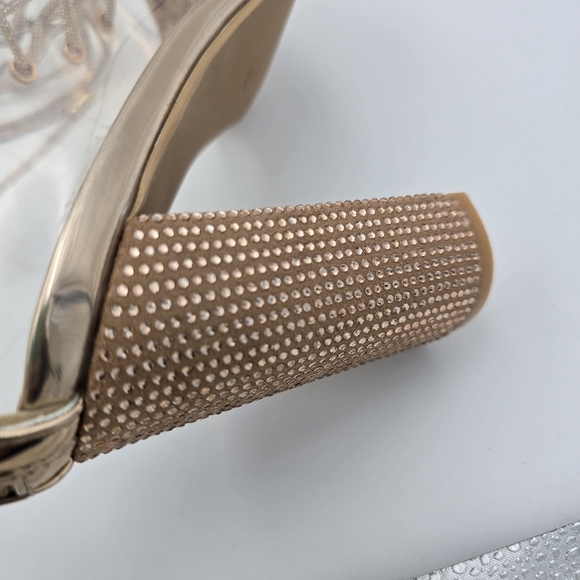 NWOT Cape Robbin Lookey Rose Gold Clear See-through Transparent Heeled Booties - Picture 11 of 16